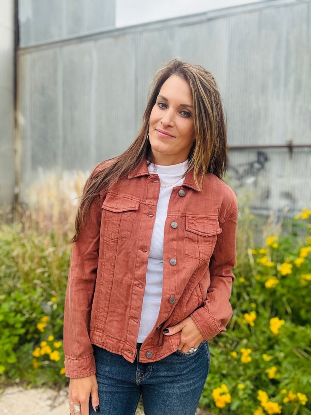 NWT THREAD & SUPPLY JACKIE JACKET in Rust Color Size Large
